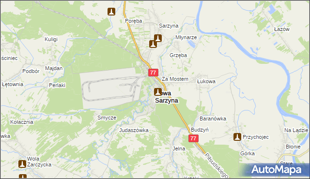 mapa Nowa Sarzyna, Nowa Sarzyna na mapie Targeo