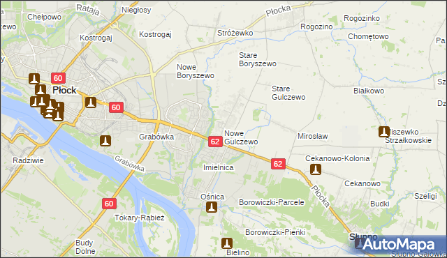 mapa Nowe Gulczewo, Nowe Gulczewo na mapie Targeo