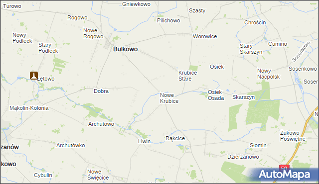 mapa Nowe Krubice, Nowe Krubice na mapie Targeo