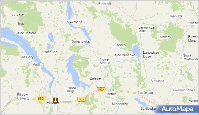 mapa Nowe Motule, Nowe Motule na mapie Targeo