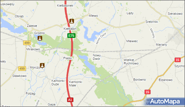 mapa Nowy Dwór gmina Kowalewo Pomorskie, Nowy Dwór gmina Kowalewo Pomorskie na mapie Targeo