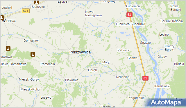 mapa Obrębek, Obrębek na mapie Targeo