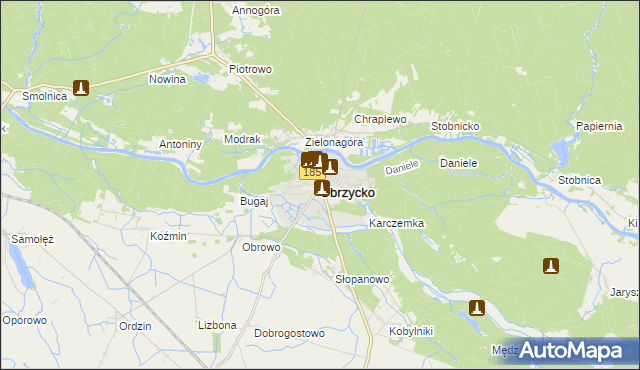 mapa Obrzycko, Obrzycko na mapie Targeo