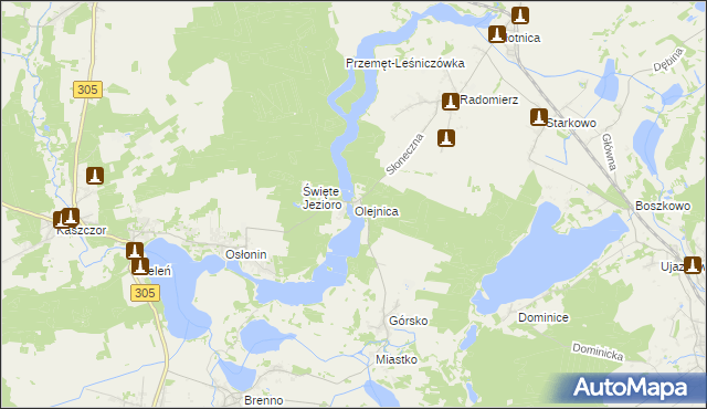mapa Olejnica, Olejnica na mapie Targeo