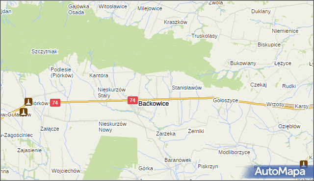 mapa Olszownica, Olszownica na mapie Targeo
