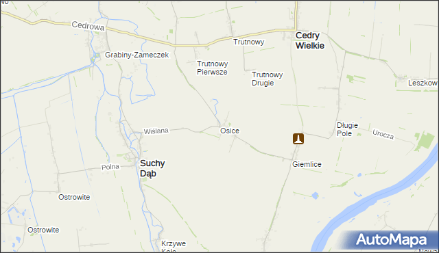 mapa Osice, Osice na mapie Targeo