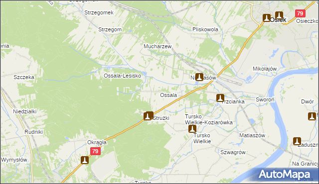 mapa Ossala, Ossala na mapie Targeo