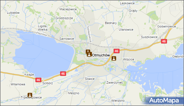 mapa Otmuchów, Otmuchów na mapie Targeo