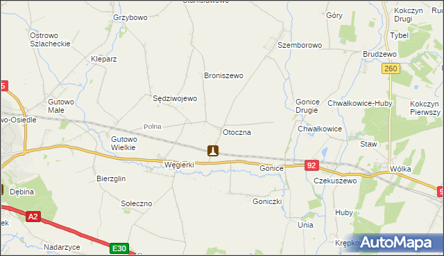 mapa Otoczna, Otoczna na mapie Targeo