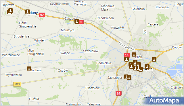 mapa Otolice, Otolice na mapie Targeo
