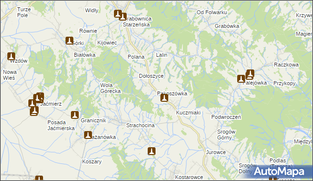 mapa Pakoszówka, Pakoszówka na mapie Targeo