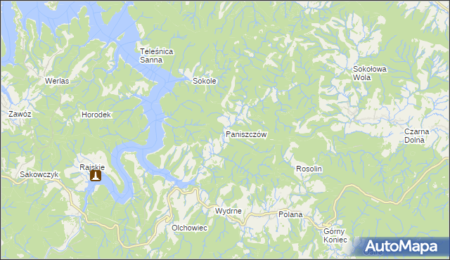mapa Paniszczów, Paniszczów na mapie Targeo