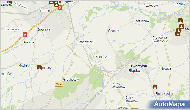 mapa Pasieczna, Pasieczna na mapie Targeo