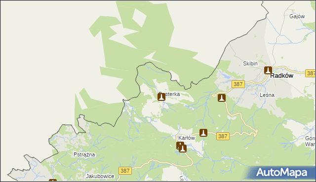 mapa Pasterka, Pasterka na mapie Targeo