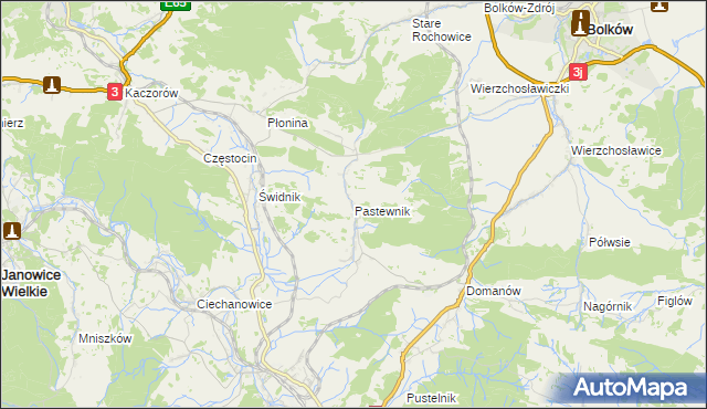 mapa Pastewnik gmina Marciszów, Pastewnik gmina Marciszów na mapie Targeo