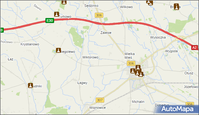 mapa Pawłówko gmina Buk, Pawłówko gmina Buk na mapie Targeo