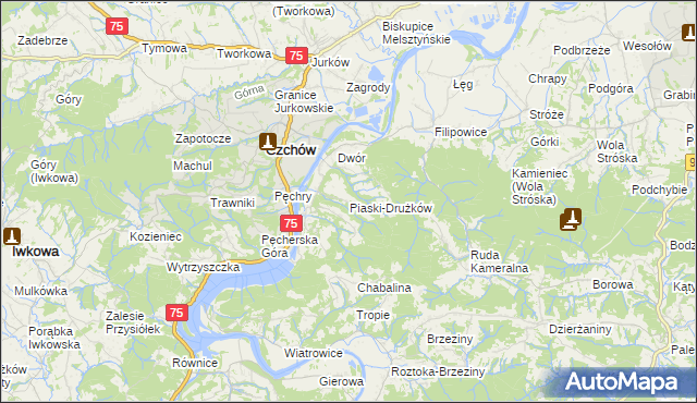 mapa Piaski-Drużków, Piaski-Drużków na mapie Targeo