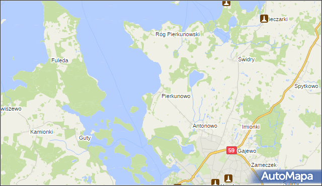 mapa Pierkunowo, Pierkunowo na mapie Targeo