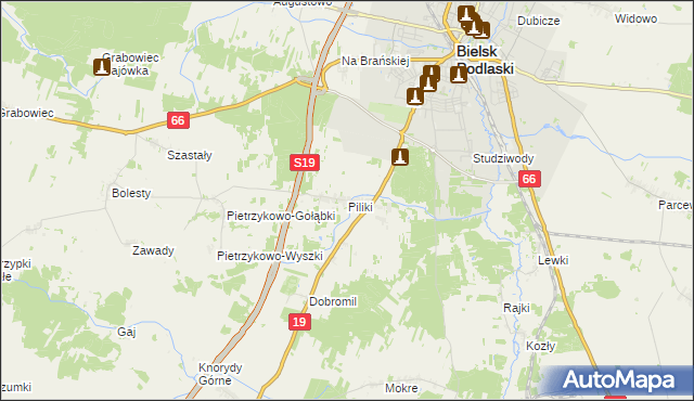 mapa Piliki, Piliki na mapie Targeo