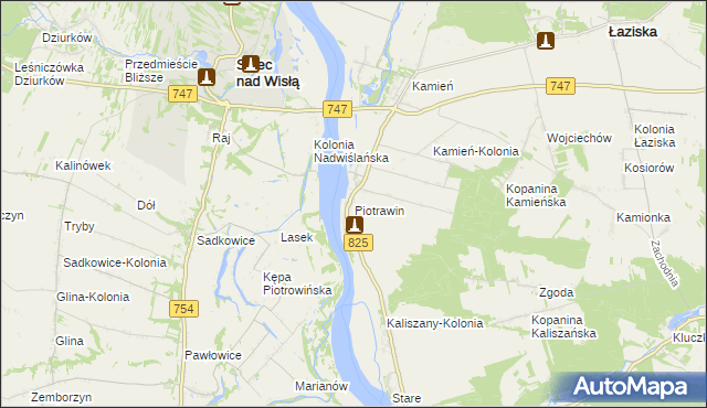 mapa Piotrawin gmina Łaziska, Piotrawin gmina Łaziska na mapie Targeo