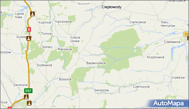 mapa Piotrowice Polskie, Piotrowice Polskie na mapie Targeo