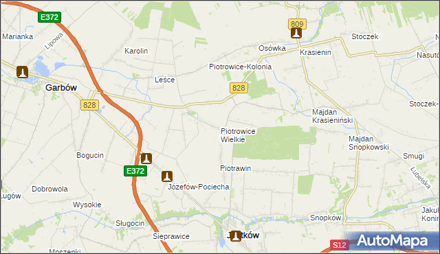 mapa Piotrowice Wielkie, Piotrowice Wielkie na mapie Targeo