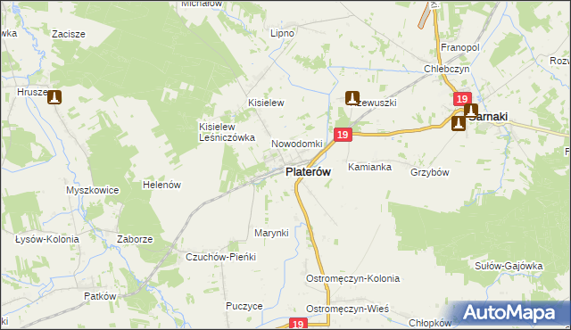mapa Platerów, Platerów na mapie Targeo