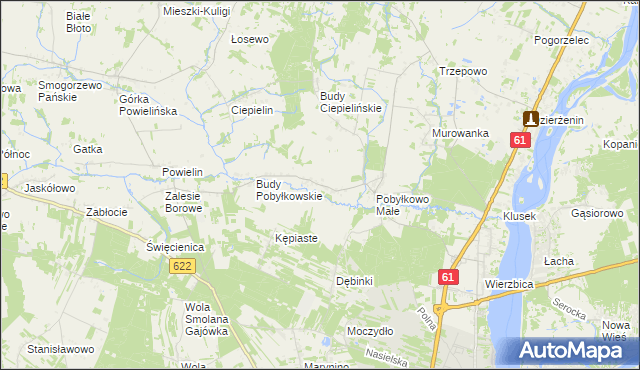 mapa Pobyłkowo Duże, Pobyłkowo Duże na mapie Targeo