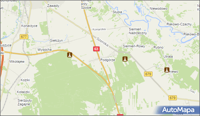 mapa Podgórze gmina Łomża, Podgórze gmina Łomża na mapie Targeo