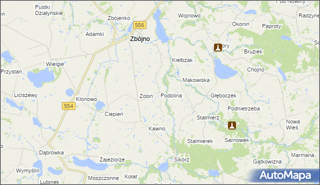 mapa Podolina, Podolina na mapie Targeo