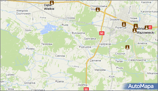 mapa Podrudzie, Podrudzie na mapie Targeo
