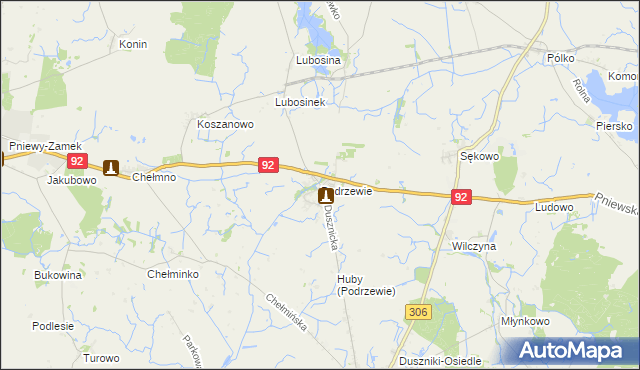 mapa Podrzewie, Podrzewie na mapie Targeo