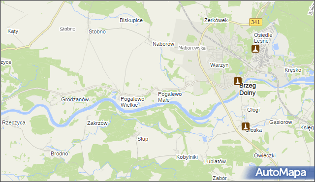 mapa Pogalewo Małe, Pogalewo Małe na mapie Targeo