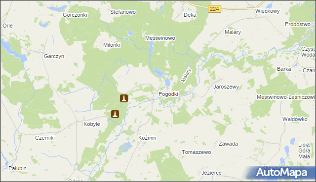 mapa Pogódki, Pogódki na mapie Targeo