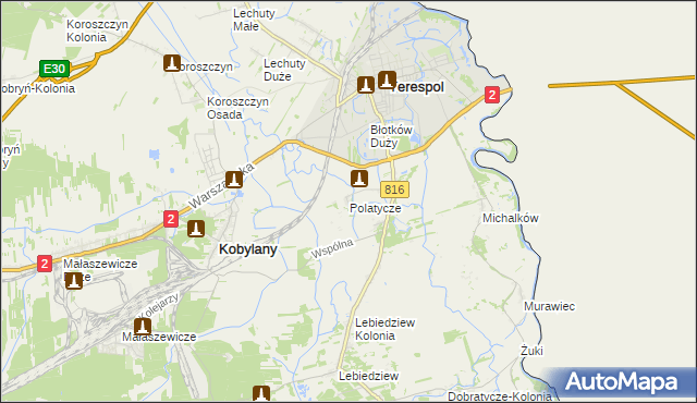 mapa Polatycze, Polatycze na mapie Targeo