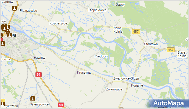 mapa Prędocin gmina Skarbimierz, Prędocin gmina Skarbimierz na mapie Targeo