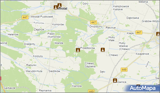 mapa Przedborów, Przedborów na mapie Targeo