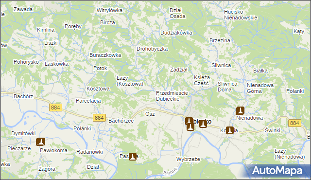 mapa Przedmieście Dubieckie, Przedmieście Dubieckie na mapie Targeo