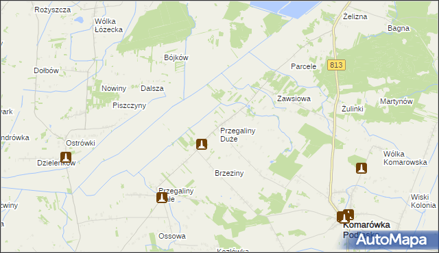 mapa Przegaliny Duże, Przegaliny Duże na mapie Targeo