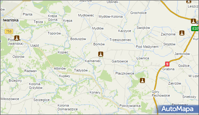mapa Przepiórów, Przepiórów na mapie Targeo