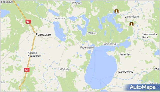 mapa Przerwanki, Przerwanki na mapie Targeo