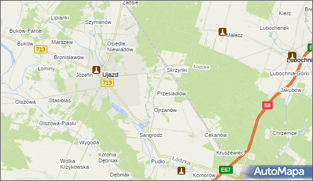 mapa Przesiadłów, Przesiadłów na mapie Targeo