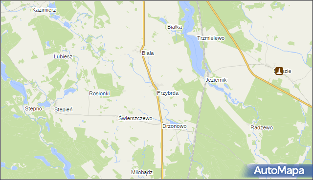 mapa Przybrda, Przybrda na mapie Targeo
