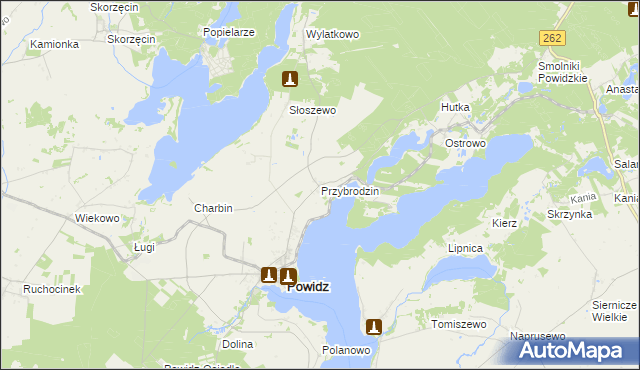 mapa Przybrodzin, Przybrodzin na mapie Targeo