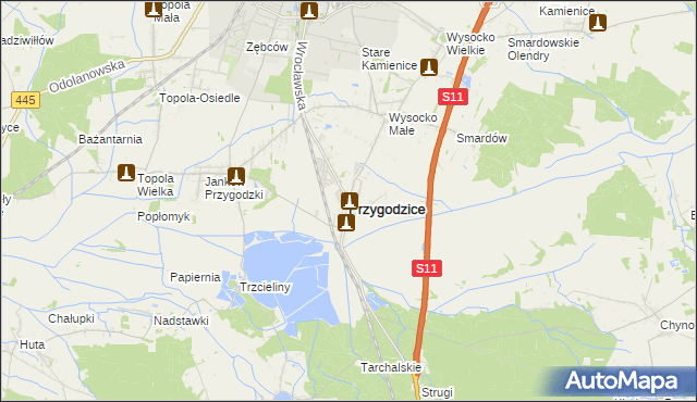 mapa Przygodzice, Przygodzice na mapie Targeo