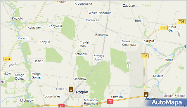 mapa Przyłęk Duży, Przyłęk Duży na mapie Targeo