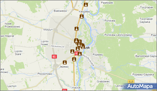 mapa Pułtusk, Pułtusk na mapie Targeo