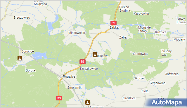 mapa Raciszów, Raciszów na mapie Targeo
