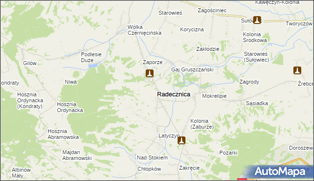 mapa Radecznica, Radecznica na mapie Targeo