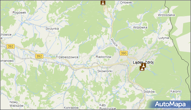 mapa Radochów, Radochów na mapie Targeo